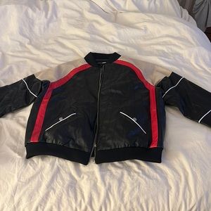 Fashion nova leather bomber jacket